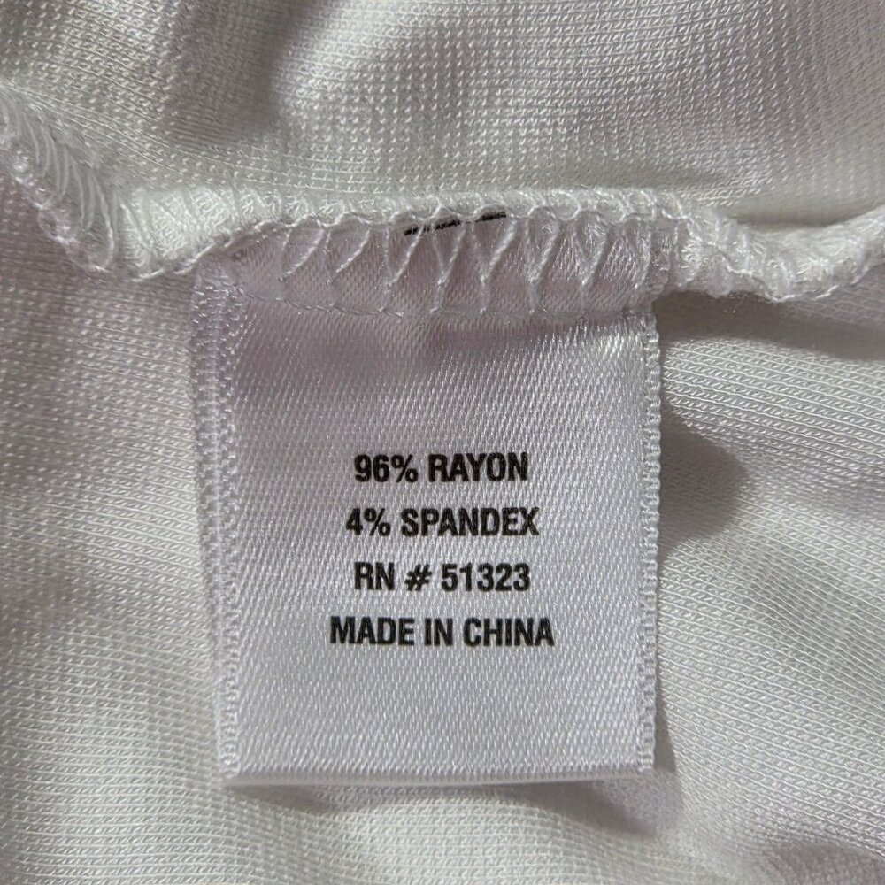 NWT Sam & Jess Women's Solid-Color Twist-Front V-Neck Top - White - Picture 4 of 5